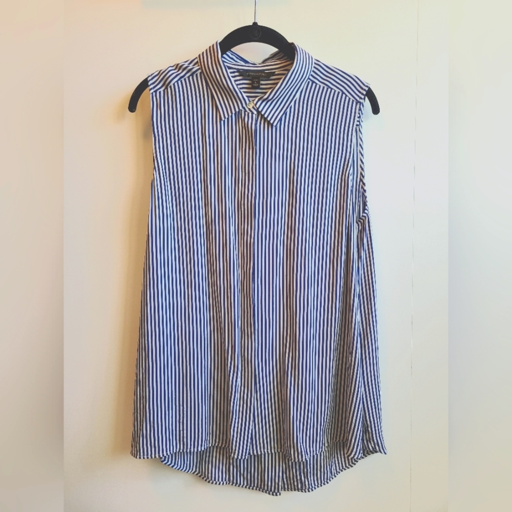 Banana Republic Striped Sleeveless Tunic Top